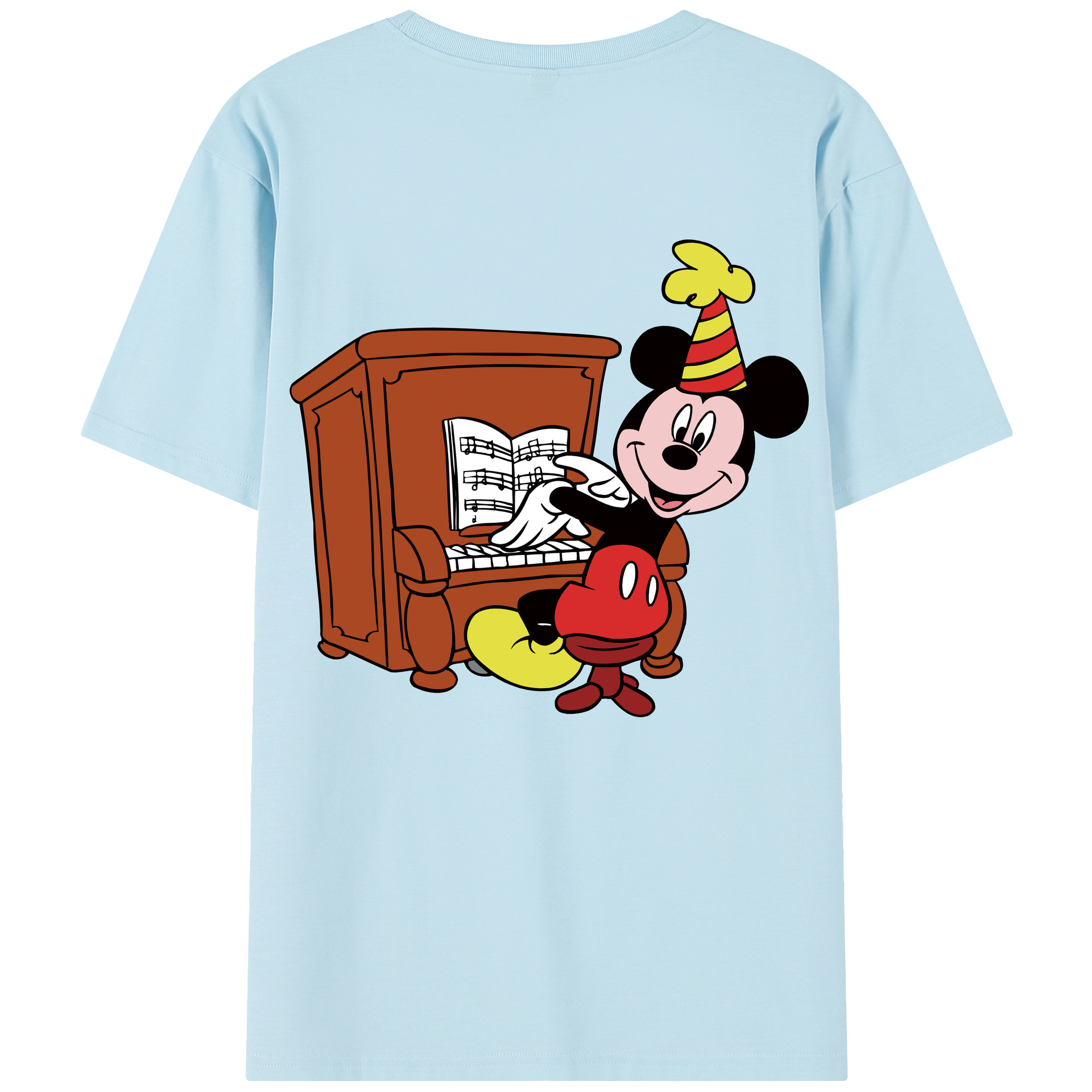 （画像用） ミッキーマウス Mickey Mouse 綿100％半袖Tシャツ（背面プリント）